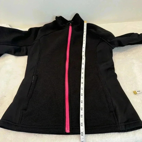 Spyder Womens Jacket Small  Black Waffle Weave Knit Full Zip Casual Logo - Picture 10 of 11